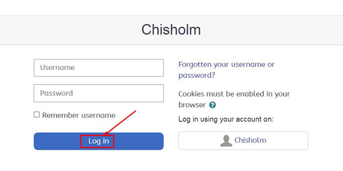 chisholm moodle login