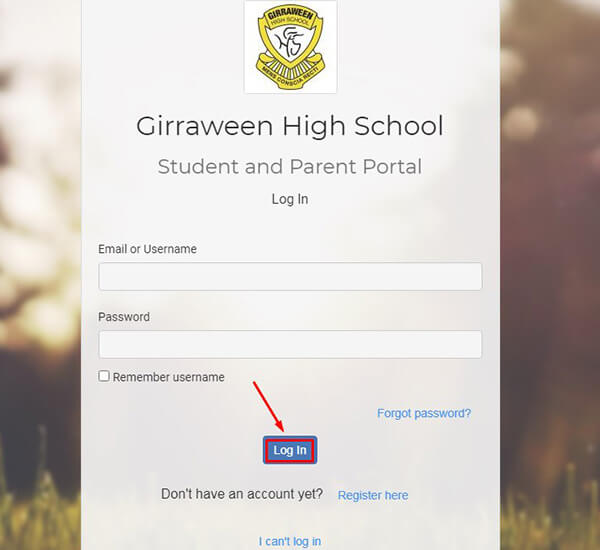 parent and student portal login