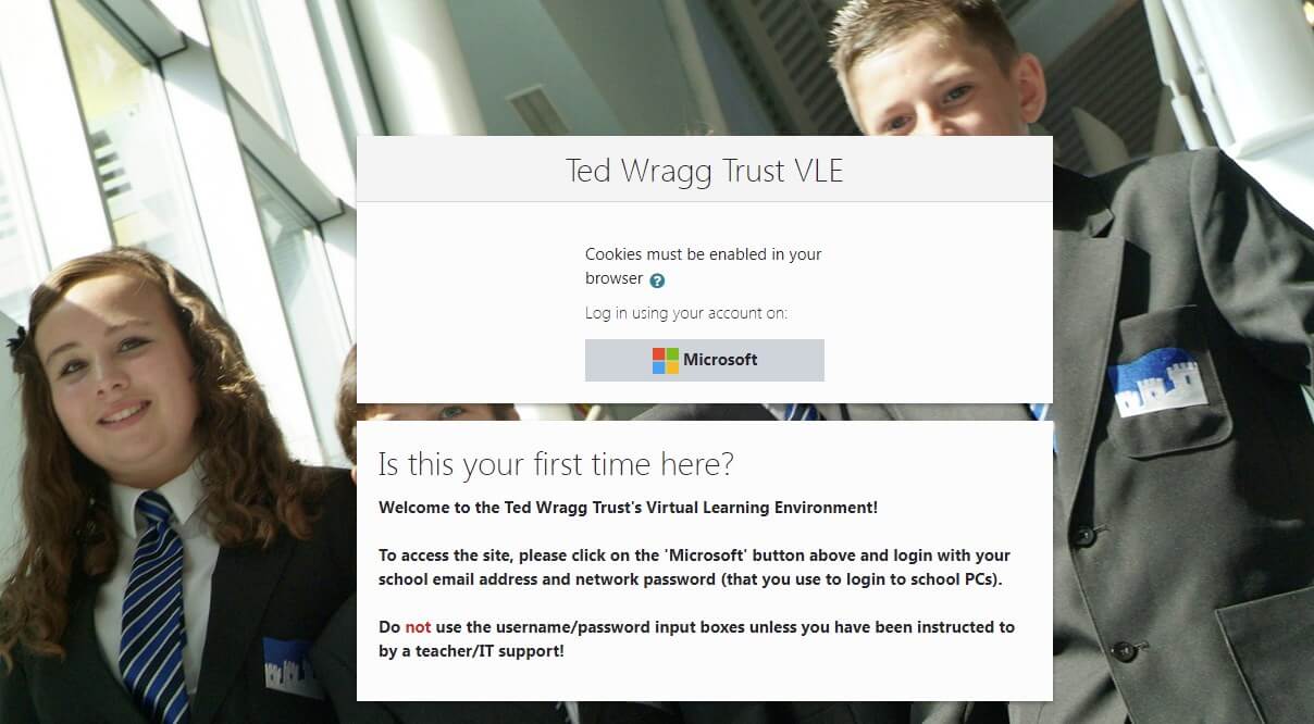 ted wragg trust moodle login