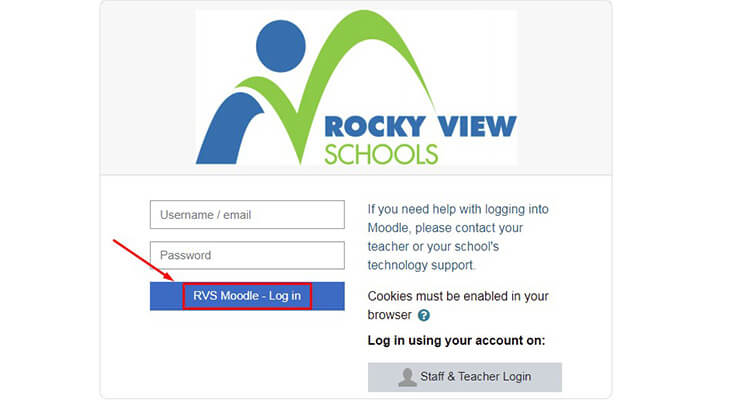 rocky view schools moodle login