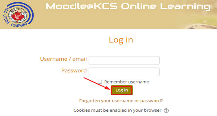 How To Login Or Access Moodle KCS Online Learning In Canada