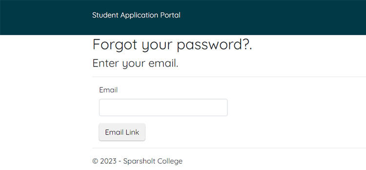 forgot sparsholt login moodle