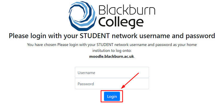 moodle blackburn college login